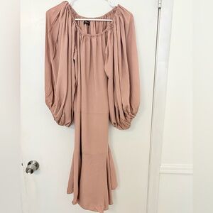 Chic Mauve Long Sleeve Dress